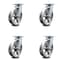 Service Caster 8 Inch Kingpinless V Groove Semi Steel Wheel Swivel Top Plate Caster, 4PK SCC-KP30S820-VGR-4 - alternate 1